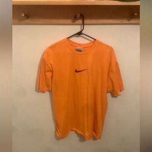 2000 orange and red middle swoosh t shirt